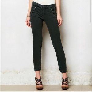 ANTHROPOLOGIE Pilcro Picardy Velvet Panel Pants